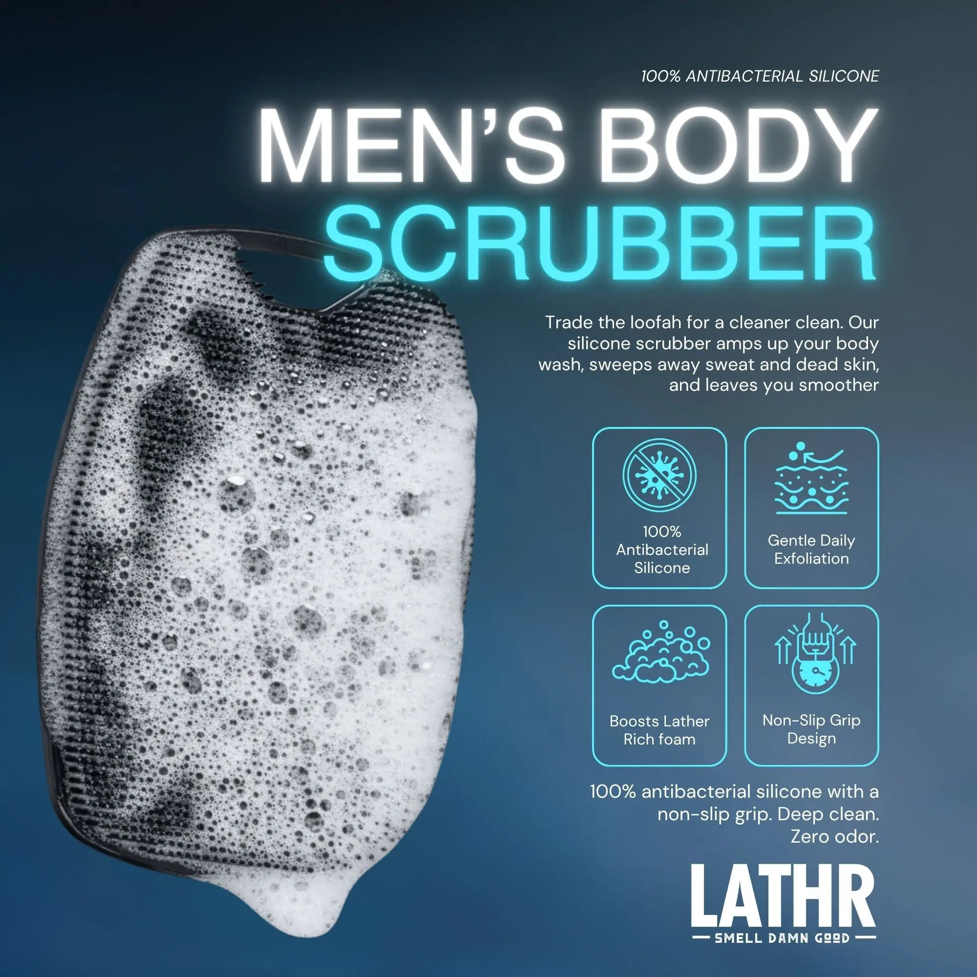 Body Scrubber 100% Antibacterial Silicone - Image 3