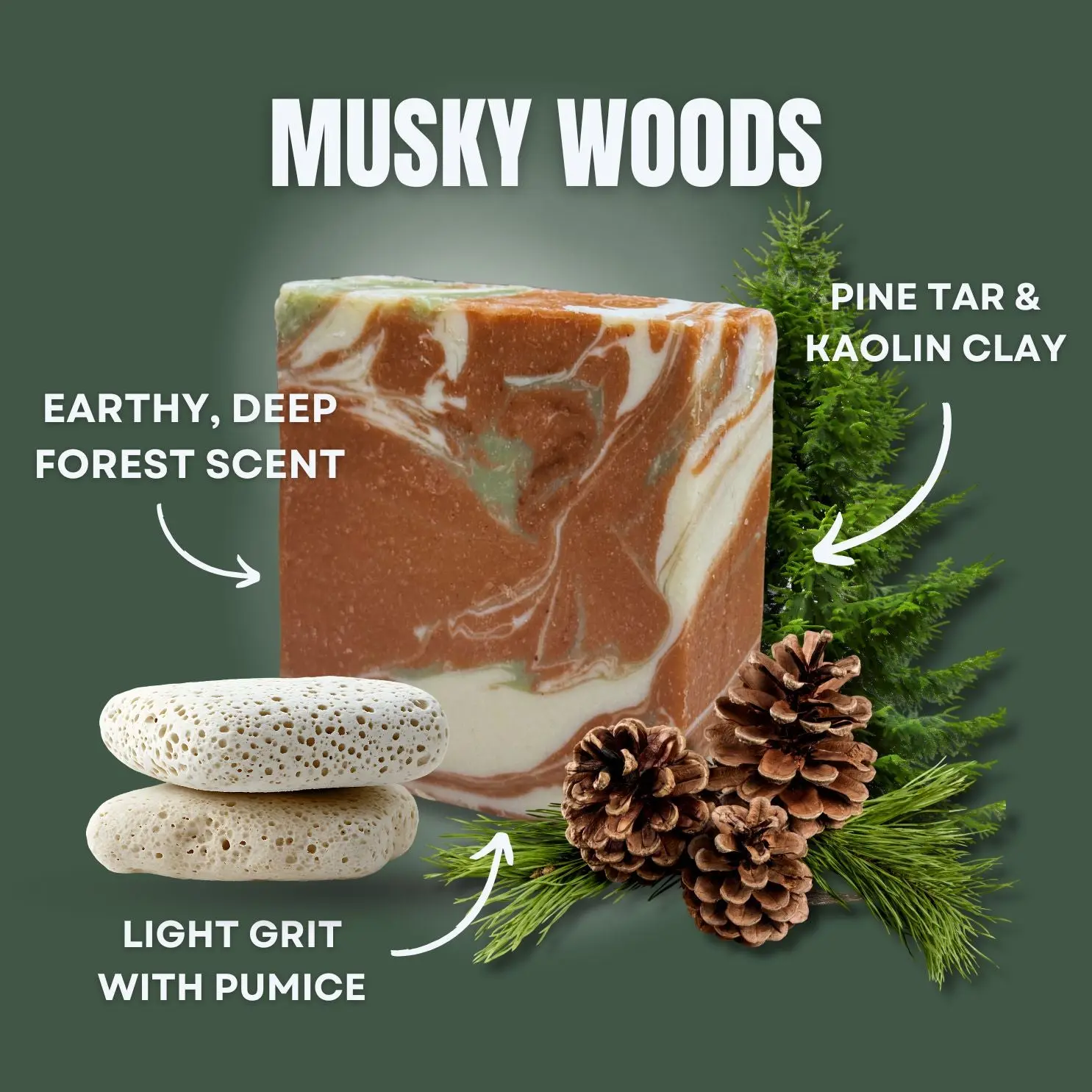 Musky Woods Soap Bar - Image 2